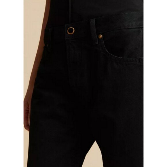 💕KHAITE💕 The Kyle Low Rise Straight Leg Jeans ~ Wilcox Faded Black 28 NWT - Picture 7 of 16